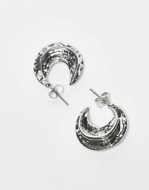 JJXX 2 Pack Multi Design Earrings In Silver