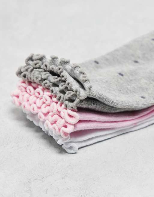 JJXX 3 Pack Polka Dot Socks In White Mix