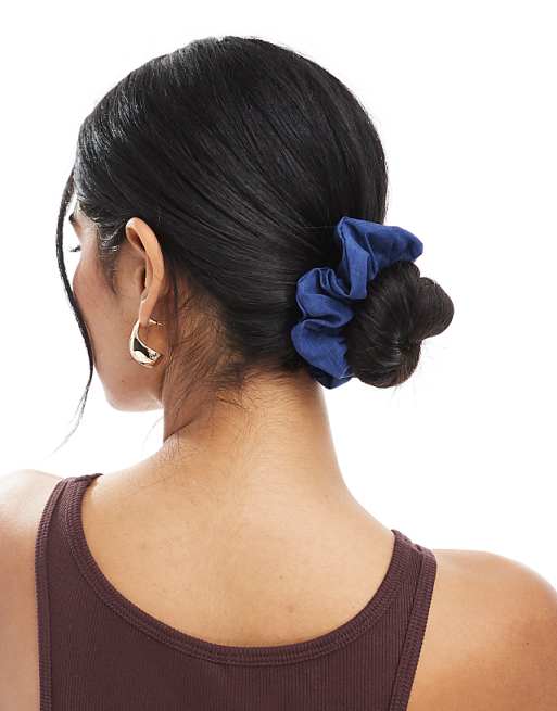 JJXX denim scrunchie in dark blue