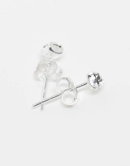 Kingsley Ryan 3mm Round Gem Stud Earrings In Sterling Silver