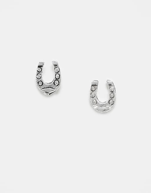 Kingsley Ryan horseshoe stud earrings in sterling silver