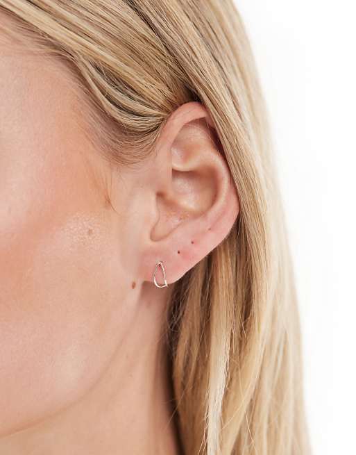 Kingsley Ryan illusion stud earrings in sterling silver
