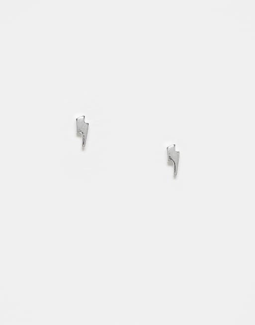 Kingsley Ryan lighting bolt stud earrings in sterling silver