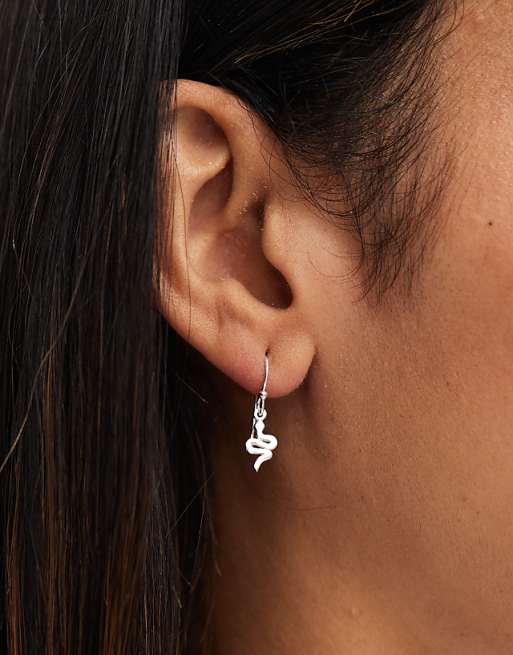 Kingsley Ryan snake earrings in sterling silver
