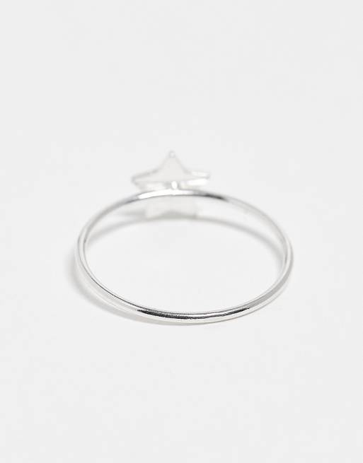 Kingsley Ryan Star Band Ring In Sterling Silver
