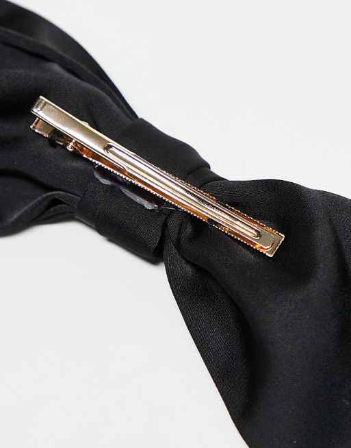 Kitsch Fabric Bow Hair Clip 1 Pack - Black