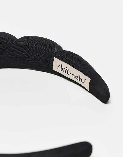 Kitsch Fabric Puffy Headband 1 Pack - Black