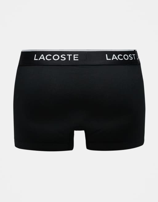 Lacoste 3 Pack Trunks In Black