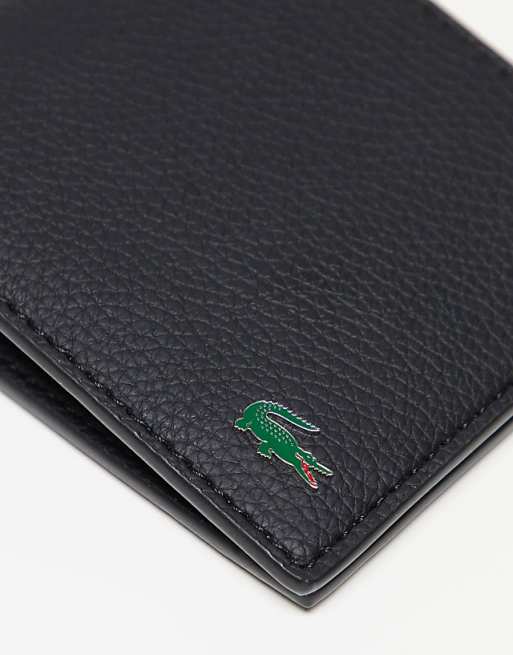 Lacoste Logo Bi-fold Wallet In Black