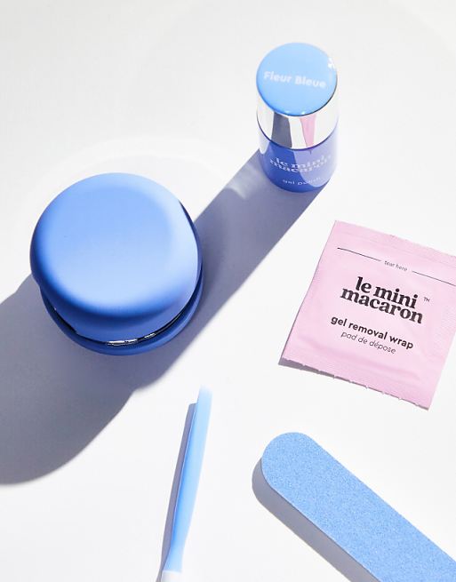 Le Mini Macaron Gel Manicure Kit - Fleur Bleu