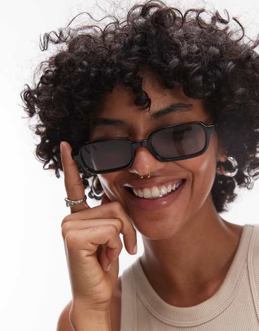 Le Specs Pilferer Rectangular Sunglasses In Cherry Tort