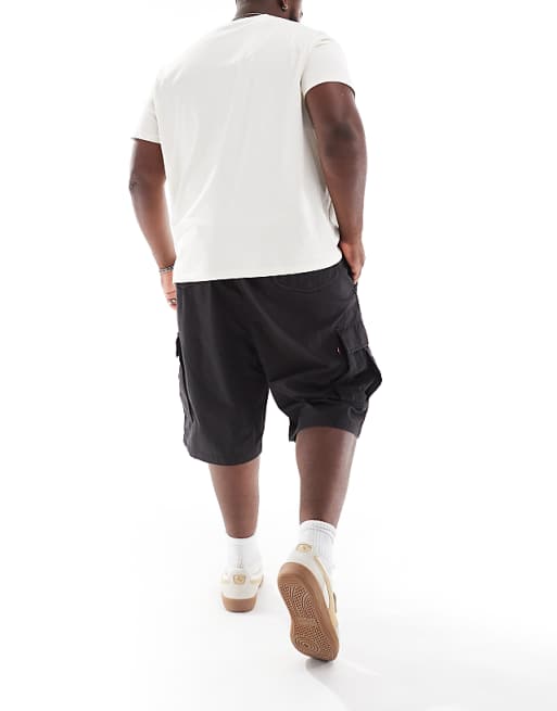 Levi's Big & Tall Carrier Cargo 2 Pocket Canvas Shorts In Black