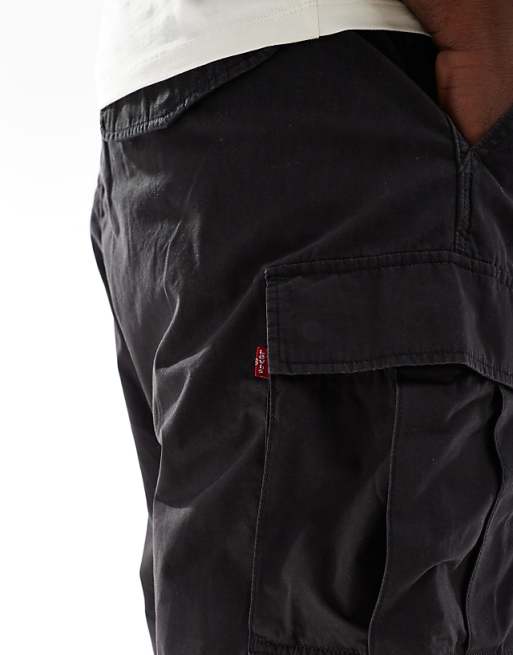 Levi's Big & Tall Carrier Cargo 2 Pocket Canvas Shorts In Black