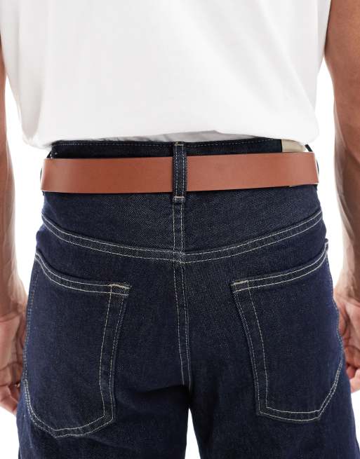 Levi's Leather Logo Buckle Belt In Brown
