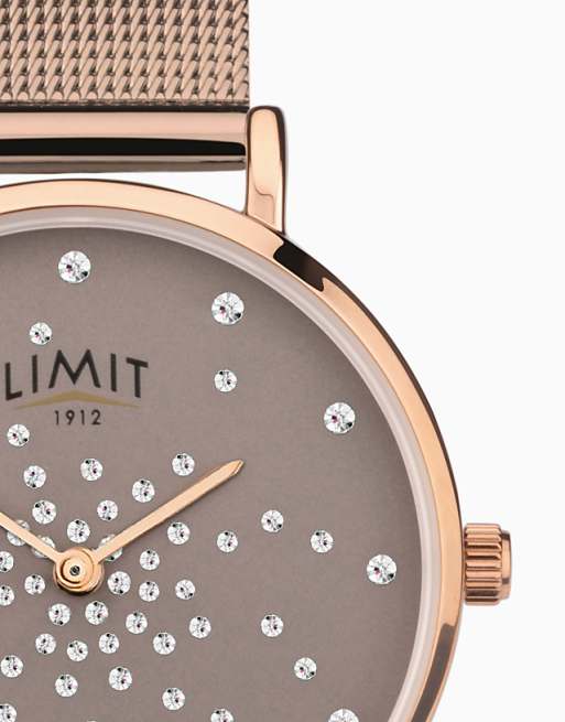 Limit Classic 28mm Womens Round Analogue Watch Gift Set In Rose Gold