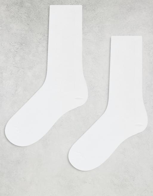 lindex 2 pack jaquard sock in white