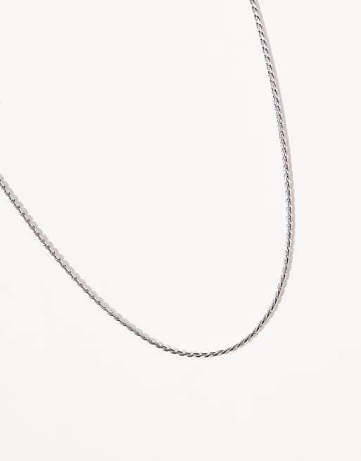 Lost Souls 1.5mm Round Herringbone Chain Necklace In Stainless Steel