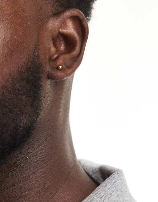 Lost Souls 4mm Ball Stud Earring In 18k Gold Plated