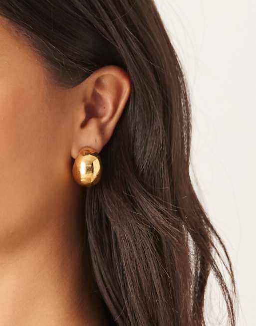 Lost Souls bubble hoop earrings in 18ct gold plated stainless steel