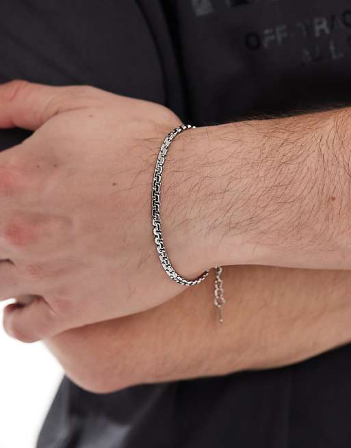 Lost Souls flat snake link chain in stainless steel