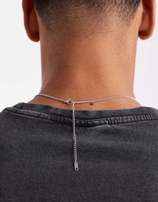 Lost Souls Hammered Coin Necklace In Stainless Steel