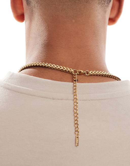 Lost Souls Heavy Weight Box Cable Chain Necklace In 18k Gold Plated