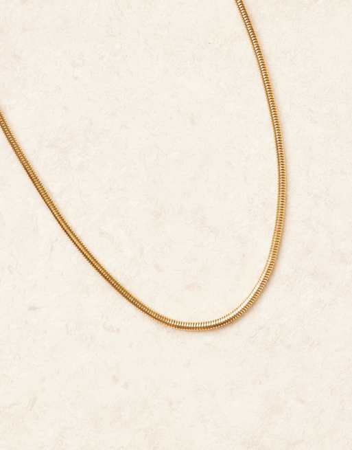 Lost Souls Longer Length 51cm Round Chain Necklace In 18ct Gold Plated Stainless Steel