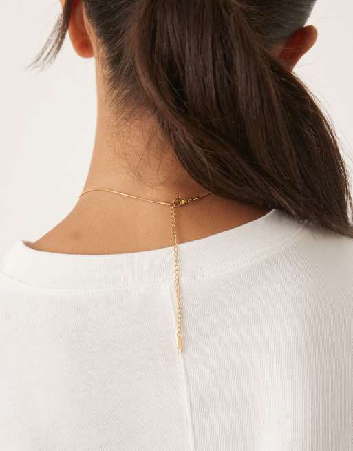 Lost Souls Molten Pendant Necklace In 18ct Gold Plated Stainless Steel