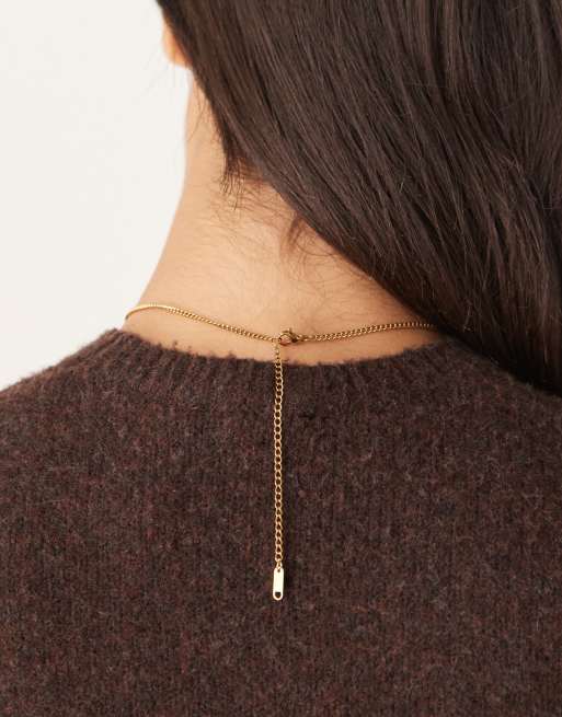 Lost Souls Multi Charm Star Necklace In 18ct Gold Plated Stainless Steel