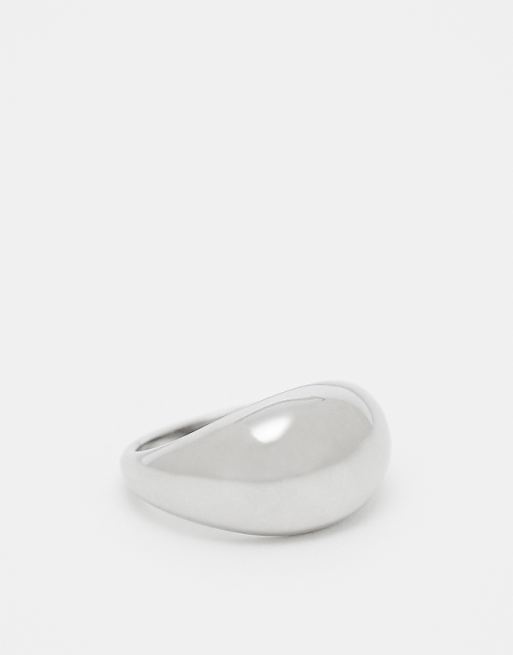 Lost Souls stainless steel chunky dome ring in silver