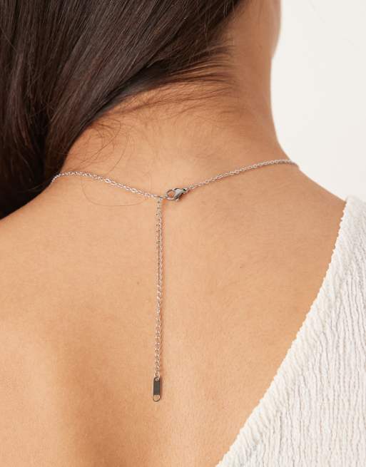 Lost Souls Stainless Steel Cutout Large Pendant Necklace In Silver