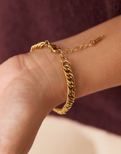 Lost Souls Vintage Style Bracelet In 18ct Gold Plated Stainless Steel