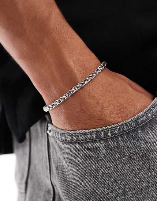 Lost Souls wheat chain bracelet in stainless steel