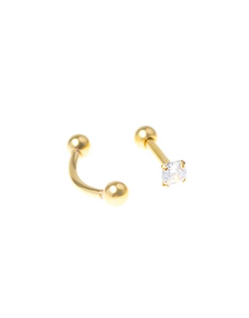 Lovisa gold diamante surgical steel cartilage earring pack in gold