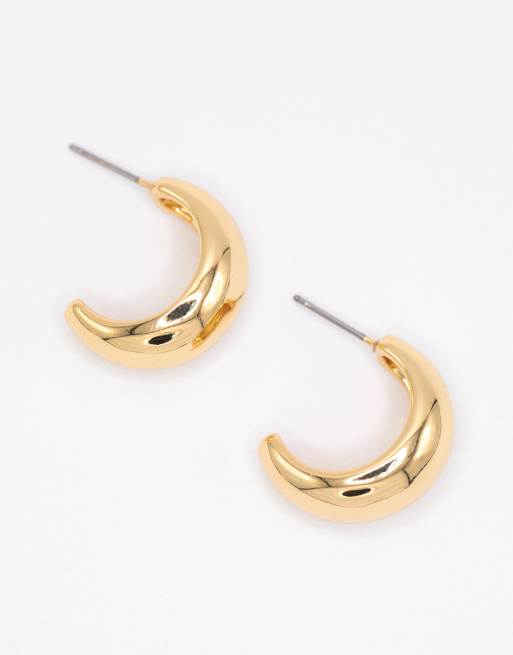 Lovisa Gold Plated Brass Chunky Hoop Earrings 3