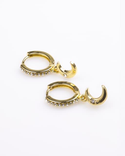 Lovisa Gold Plated Celestial Huggie Hoop Earring Pack In Gold