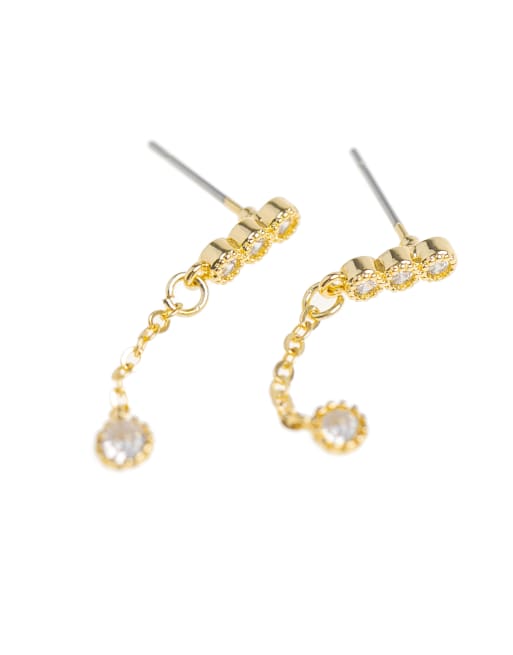 Lovisa Gold Plated Cubic Zirconia & Earring 4-pack In Gold