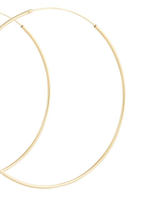 Lovisa Gold Plated Sterling Silver Fine 60mm Hoop In Gold