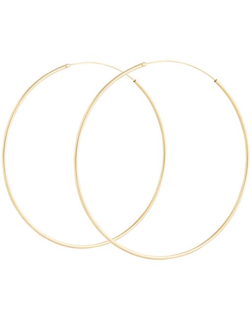 Lovisa Gold Plated Sterling Silver Fine 60mm Hoop In Gold