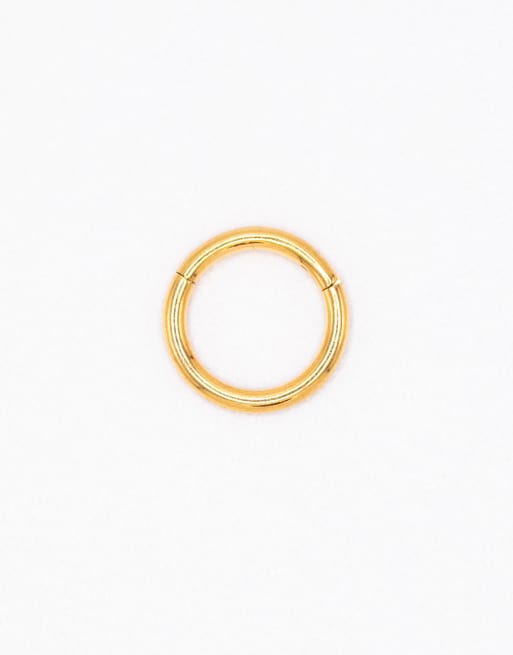 Lovisa Gold Plated Titanium Cubic Zirconia Clicker Ring 7 Mm In Gold