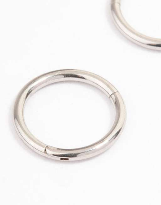 Lovisa Lovisa Surgical Steel Fine Sleep Earrings 6mm In Silver