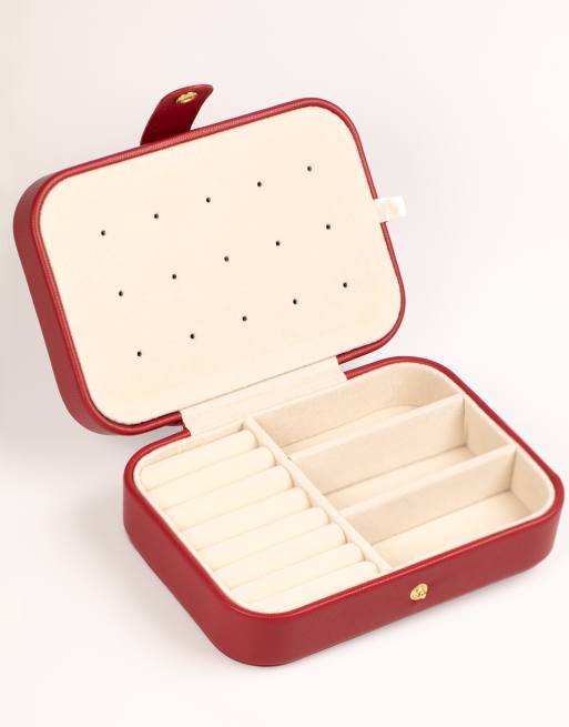 Lovisa Red Faux Leather Rectangular Jewellery Case In Red