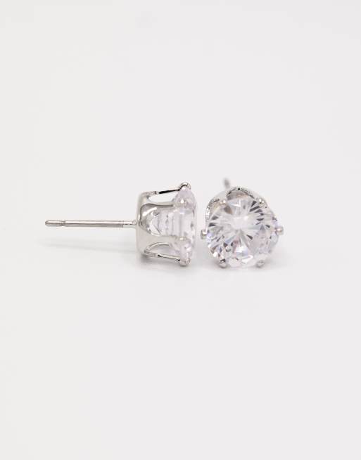 Lovisa Silver Classic Round Cubic Zirconia Earring 6-pack In Silver