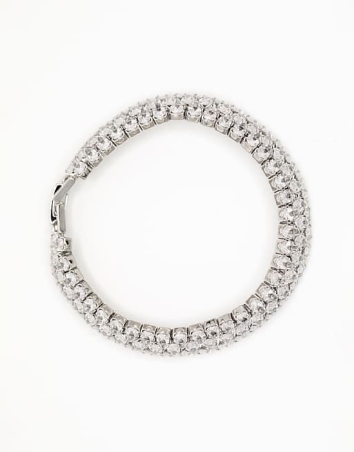 Lovisa Silver cubic zirconia tennis bracelet in gold