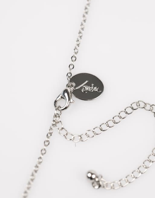 Lovisa Silver Marquise Necklace & Drop Earring Set In Silver