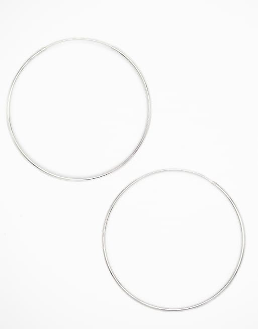 Lovisa Sterling silver 50mm hoop in silver