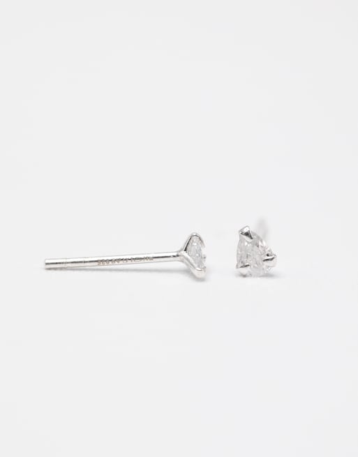 Lovisa Sterling Silver Cubic Zirconia Stud Earring 3-pack In Silver
