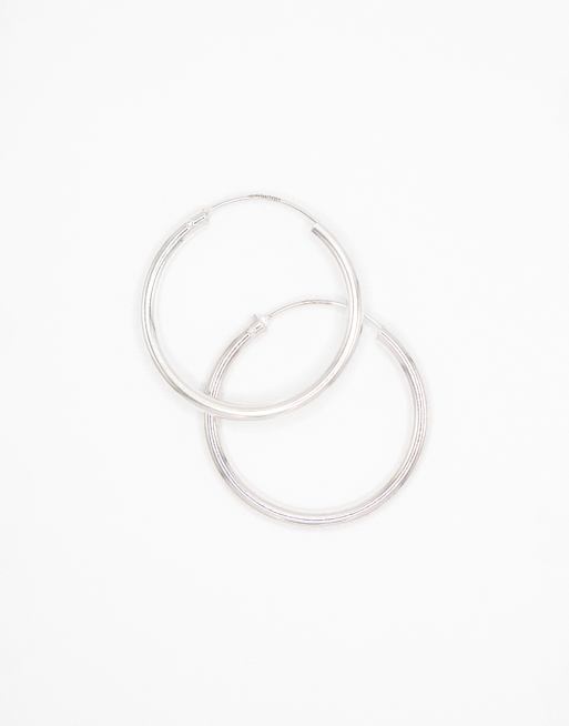 Lovisa Sterling Silver Thick Hoop Earrings In Silver