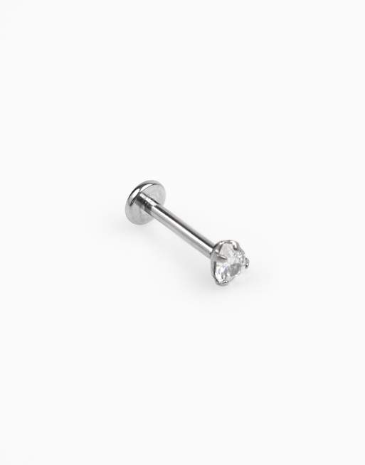 Lovisa Surgical Steel Cubic Zirconia Flat Back 6-pack In Silver