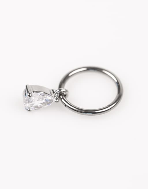 Lovisa Titanium Drop Ring Belly Ring In Silver